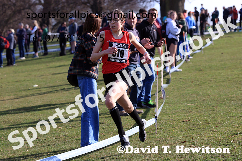 Girls under-13s 2025 UK CAU Inter Counties Cross Country Champs., Wollaton Park, Nottingham. Photo: David T. Hewitson/Sports for All Pics